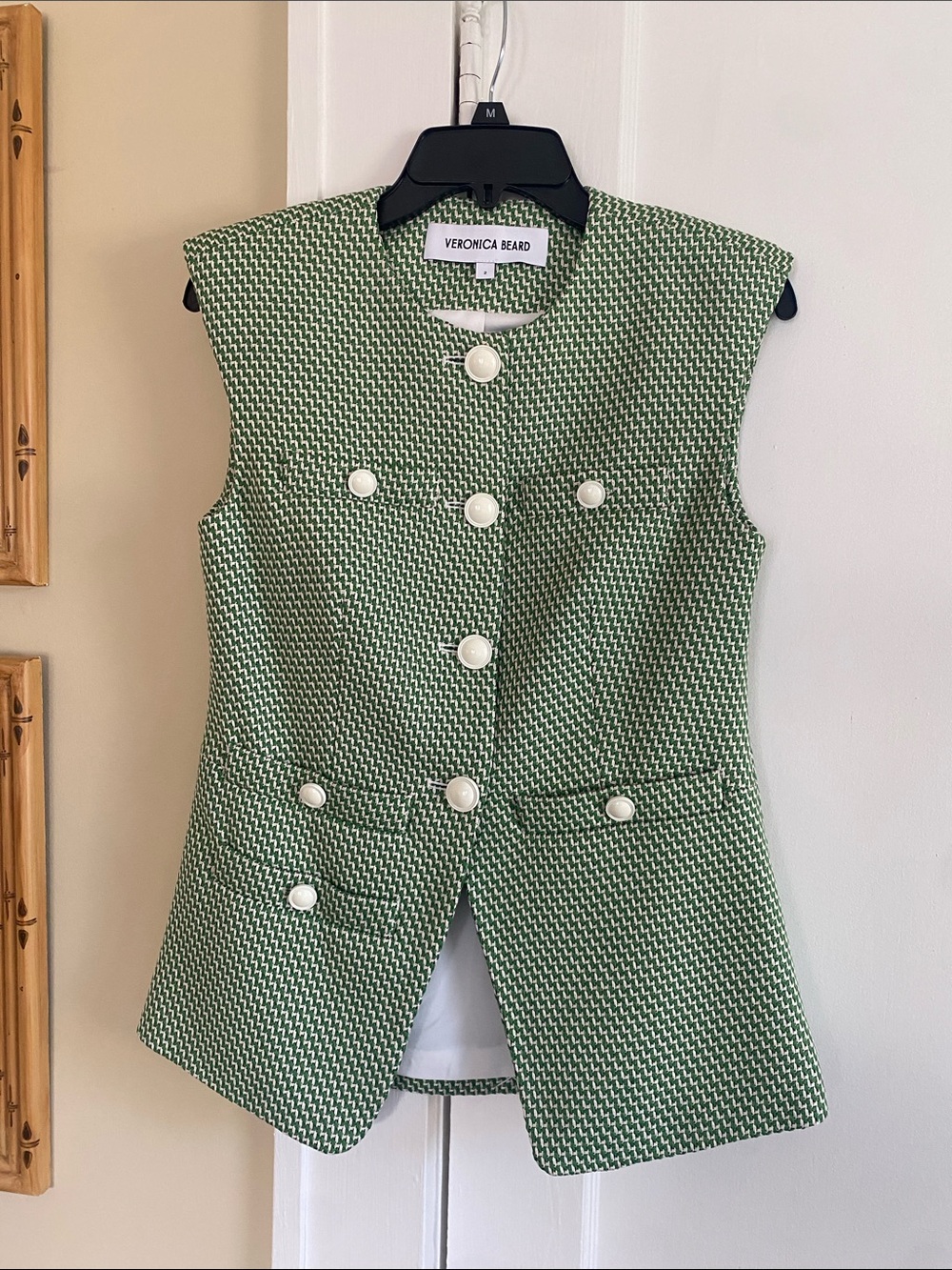 Veronica Beard green vest waistcoat 2